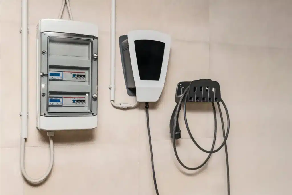 panneau électrique et borne de recharge murale pour installation d'électricité générale ​​